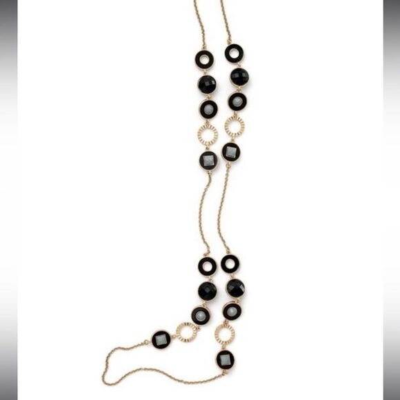 Dapple lia sophia Retired necklace NEW WITH TAG🏷 matte gold/black - Picture 1 of 8